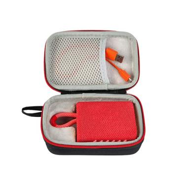 Imagem de Bolsa capa estojo case protetora rígida compatível com JBL Go 3 com compartimento Interno para carregador e cabo