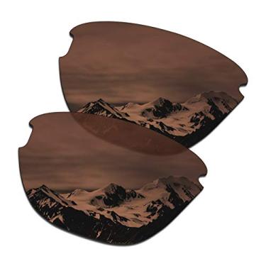 Imagem de SmartVLT Lentes de substituição masculinas marrom âmbar para óculos de sol Oakley Frogskins Lite OO9374