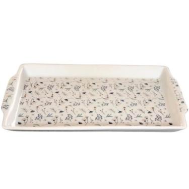 Imagem de Bandeja Travessa refratária - Porcelana Decorada (CxLxA) 36cm x 18,5cm