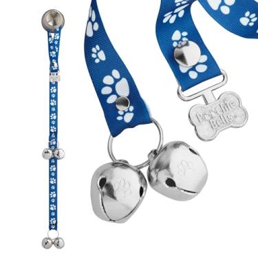 Imagem de PoochieBells The Original Potty Training Bells for Doggie Potty Bells for Doggie Bells, Easy Puppy Training, Alto e Durável Sinos Pendurados para Porta, Assinatura Marinha