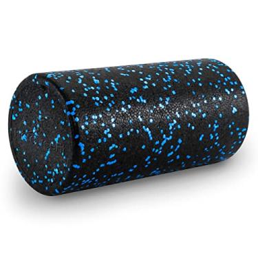 Imagem de (12" x 6", Black/Blue) - ProSource High Density Speckled Black Foam Rollers, 12",18",24",36" for Myofascial Release, Pilates, Trigger Point Massage and Muscle Therapy