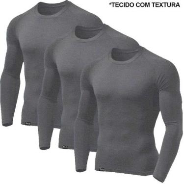 Imagem de Kit com 3 Camisetas Masculinas Térmica Segunda Pele com Proteção UV Te