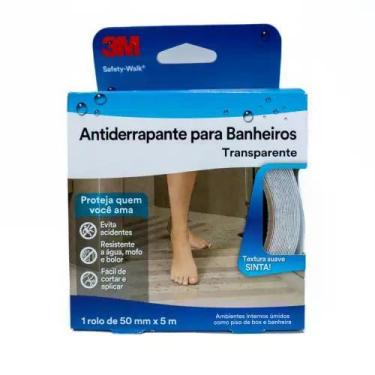 Imagem de Fita Antiderrapante para Banheiro 5m Transparente - 3M