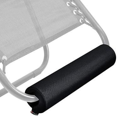 Imagem de Almofada de cadeira de gravidade zero para descanso de pés, almofada de apoio de pés TOPJUM para reclinador dobrável anti-gravidade, estofamento de apoio para os pés para cadeira de jardim ao ar livre, acessório de lounge para usuários altos