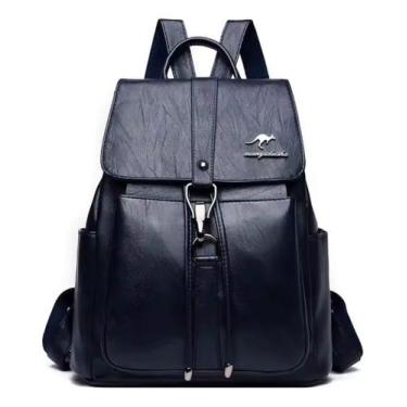 Imagem de Mochila Feminina Tendência Couro Pu Casual Estilosa Antifurt - Alwy