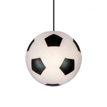 Imagem de Luminária Pendente Decorativa Bola Branco e Preto