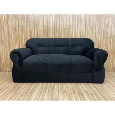 Imagem de Sofás 3 Lugares Encanto Beleza e Praticidade - Alpoim, Preto