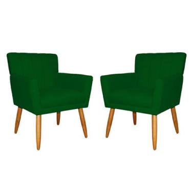 Imagem de Kit 02 Poltrona Cecília em Suede Escritório Recepção - Fina Mobília, V