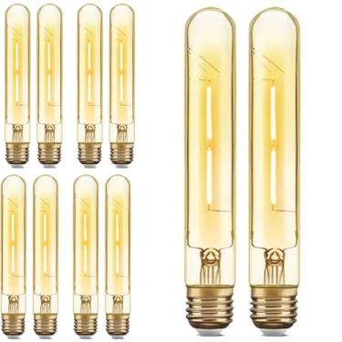 Imagem de Kit 10x Lâmpada Filamento LED Retrô T30 2W Branco Quente Bivolt