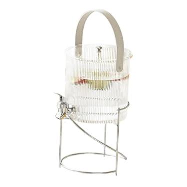 Imagem de YWJLQH Iced Beverage Dispenser Fruit Becket Bucket com dispensador de bebida aquática em pé para festa, 3.5l