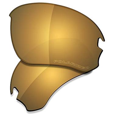 Imagem de SAUCER Lentes de reposição premium e protetores de nariz para óculos de sol Oakley Si Speed Jacket OO9228 de alta defesa - Bronze dourado polarizado