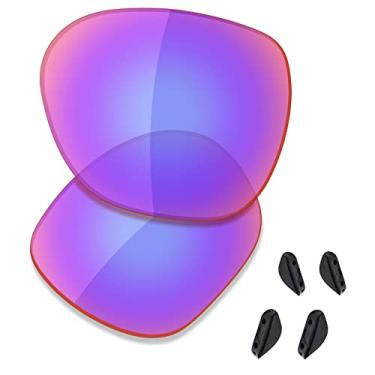 Imagem de SAUCER Lentes de reposição premium e protetores de nariz para Oakley Overtime OO9167 | Overtime Low Bridge Fit OO9210 Óculos de sol High Defense - Shield G30 polarizado