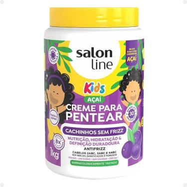 Imagem de Creme para Pentear Salon Line Kids Açaí Cachinhos Sem Frizz 1kg