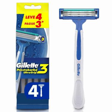 Imagem de Aparelho de Barbear Gillette Prestobarba Ultragrip3 Fixo Descartável Leve 4 Pague 3