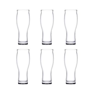 Imagem de Jg 6 copos p/ cerveja E chopp em vidro pasabahce 600ml A21cm