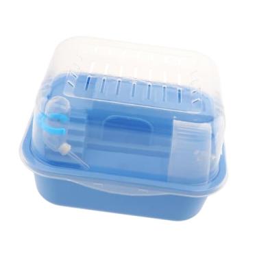 Imagem de WeiLaiKeQi Hamster Cage Hamster House, Ventilação, Fácil de limpar e respirável Habitat de gaiola de pequenos animais para ratos Camundongos hamster porquinhos, Azul