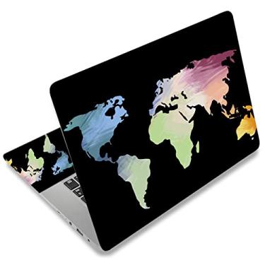 Imagem de Adesivo adesivo para laptop, 12" 13" 13" 14" 15" 15" 15" 15" 15" 15,6" 15,6" película de vinil para laptop capa protetora para notebook PC (2 almofadas de pulso incluídas), decorativo removível à prova d'água, árvores de arte