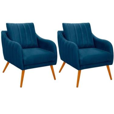 Imagem de Kit 2 Poltronas para Sala e Escritório Decorativas Síria - Konfort, Ve