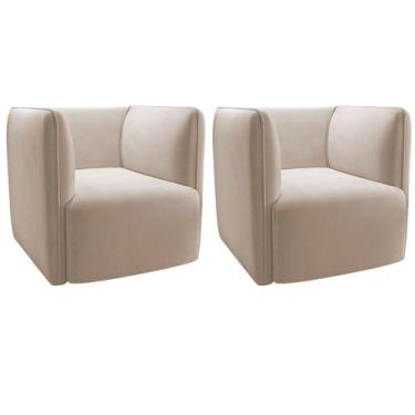 Imagem de Kit 2 Poltronas para Sala e Escritório Decorativas Maliva - Konfort, V