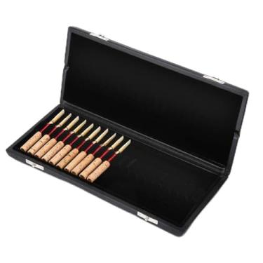 Imagem de Caixa de Armazenamento Roseau Em Couro de Madeira para oboé -, Requintado, Compacto - 10/12 / 20pcs - Preto - para Alto Nível (10pcs) (12 pacotes) (20pcs)