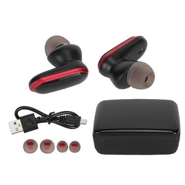 Imagem de Fones de ouvido para tradutor, fones de ouvido estéreo HiFi de alta precisão 4 modos de tradução 5.0 para chamadas (preto vermelho)