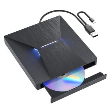 Imagem de MthsTec Unidade Bluray externa USB 3.0 e tipo C, gravador de CD DVD externo Bluray e leitor de disco Blu-ray para PC, leitor de CD e DVD compatível com Windows XP/7/8/10, laptop, desktop, MacOS para