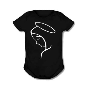 Imagem de Body infantil roupa bebê nossa senhora Aparecida santa - Dog's, Preto,