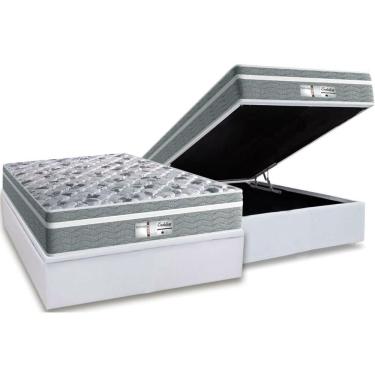 Imagem de Cama Box Baú Casal: Colchão Molas Ensacadas Probel Prodormir Evolution + Base White(138X188)