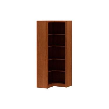 Imagem de Guarda Roupa Closet De Quarto Canto Oblíquo Me4132 C- 4 Prateleiras Aberto S- Portas Amêndoa