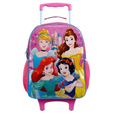 Imagem de Mochila Rodinha Infantil Escolar Princesas Ariel Xeryus 11560