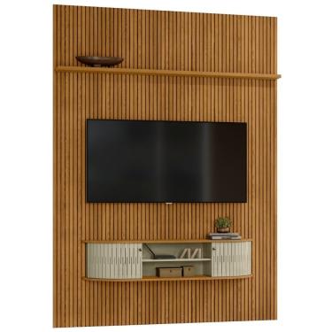 Imagem de Painel Home Suspenso Tv 65 Polegadas New Monte Carlo Cumaru Opala Madetec