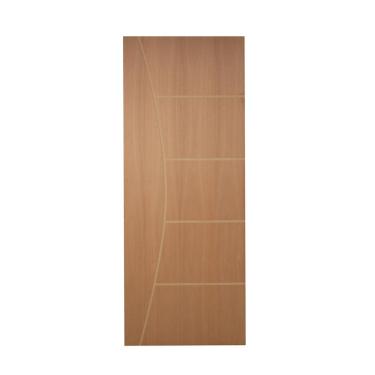 Imagem de Porta De Giro Frisada P- Verniz 210x80 F10 Caixilho De Porta Medida 12