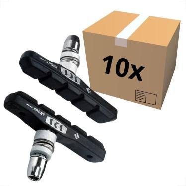Imagem de Kit 10 Par Pares Sapata Pastilhas De Freio Scs V-Brake 70Mm Bicicleta Aro 26 29 Mtb Speed 