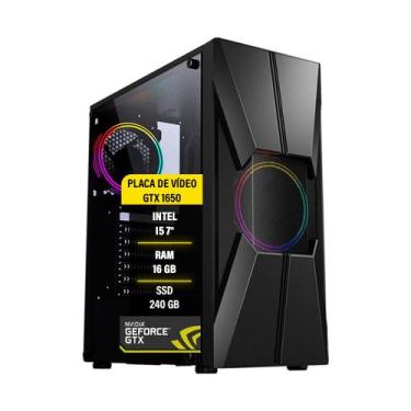 Imagem de Pc Gamer i5 7 GTX 1650 Memória 16Gb SSD 240GB Fonte 600W - AMORIMSHOP