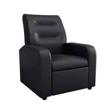 Imagem de Poltrona Reclinável Classic material sintético Preta - Modern