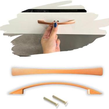 Imagem de Kit 8 Puxadores Alça de Gavetas, Armários e Móveis 13,5cm - Compras Fá
