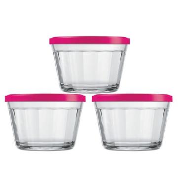 Imagem de 3 Pote Americano de Vidro Nadir 150ML c/ Tampa Cor Sortida - NADIR FIG