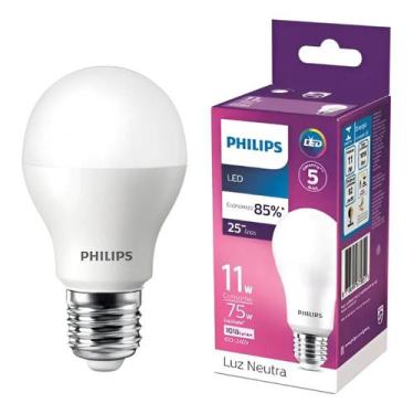 Imagem de Lâmpada Led Bulbo Philips E27 11w 4000k 1018lm Bivolt