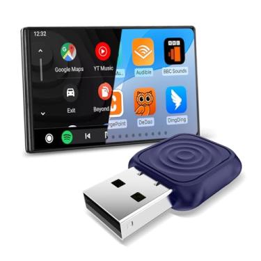 Imagem de Carlinkit Mini adaptador sem fio Ultra CarPlay para iPhone, adaptador automático Android sem fio, converte com fio para CarPlay sem fio e Android Auto, configuração plug-and-play, compatível com