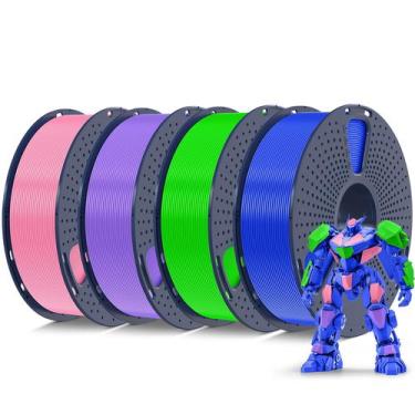 Imagem de Filamento de impressora 3D SUNLU PETG 1,75 mm 4 kg Pacote x4