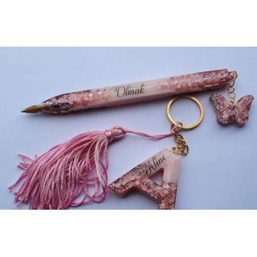 Imagem de Kit Resina Caneta + Chaveiro - Imagine Personalize 