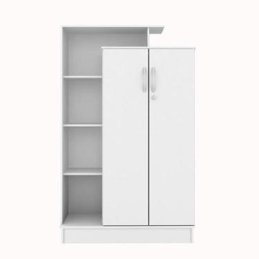 Imagem de Armário Multiuso Elite 2 Portas Com Chave Branco - Saga Home Shop - De