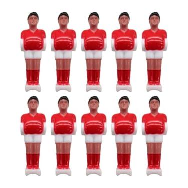 Imagem de KiBcsLic 10x Mesa de Pebolim para Homens Jet Foosball Futebol de Mesa Acessórios para Homens Mesa de Futebol Portátil Brinquedos para Bar Adulto Interno, Vermelho Branco
