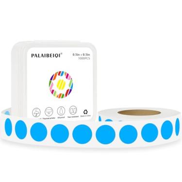 Imagem de PALAIBEIQI Adesivos de ponto de 1/2 polegada, etiquetas adesivas redondas removíveis de 0,5 polegada à prova d'água à prova de óleo para pré-escolares, artesanato, pequenas lojas de varejo