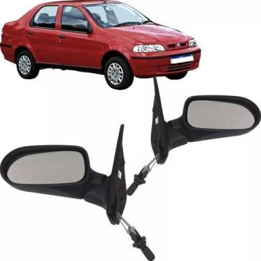 Imagem de Par Retrovisor Siena Fire 2001 2002 03 C/ Controle 4 Portas - Universo