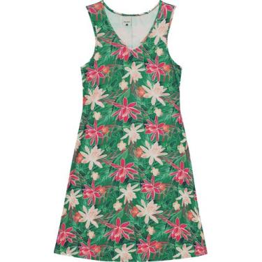 Imagem de Vestido Regata Estampado Viscose M Ao Xgg Malwee, M, Verde
