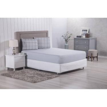 Imagem de Jogo de Cama Lençol com Elástico 3 Peças Casal King Size Modern Percal 300 Fios