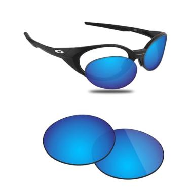 Imagem de Fiskr Lentes polarizadas de substituição compatíveis com óculos de sol Oakley Eye Jacket Redux OO9438, resistente a impactos e ajuste perfeito - Azul gelo