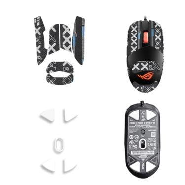 Imagem de Fita adesiva para mouse com cobertura total para ASUS ROG Strix Impact III com fio, fita antiderrapante NOUKAJU Mouse, kit de atualização de mouse profissional pré-cortado resistente ao suor