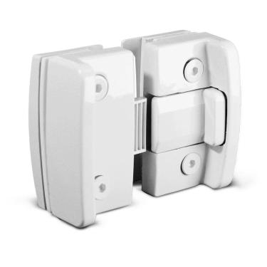 Imagem de Fechadura Janela Correr Vidro/Vidro Bate Fecha Branco